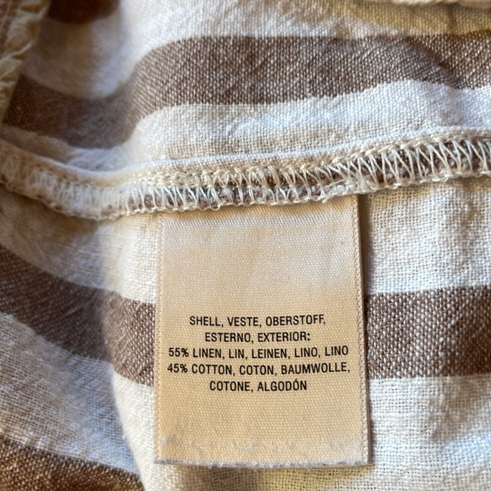 Anthropologie Linen Striped Pants - Picture 6 of 10